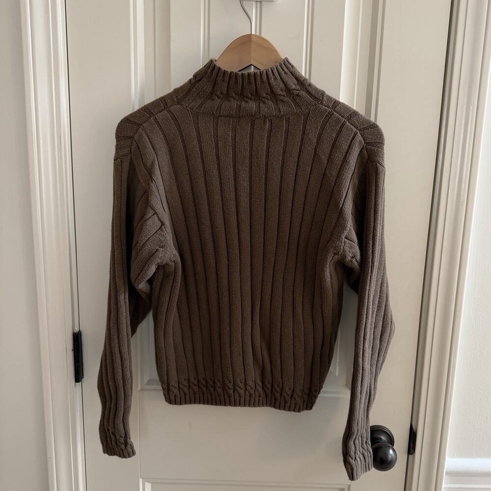 Vintage Talbots Women’s 100% Cotton Mock Neck Sweater Size Small - Picture 9 of 11